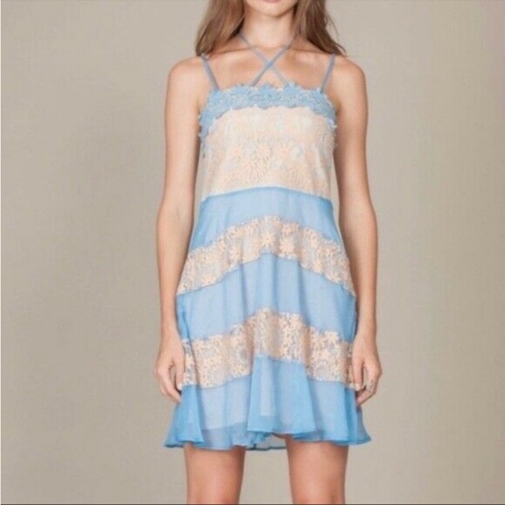 Foxiedox Anthropologie Tristan Multi Color Lace Dress NWT